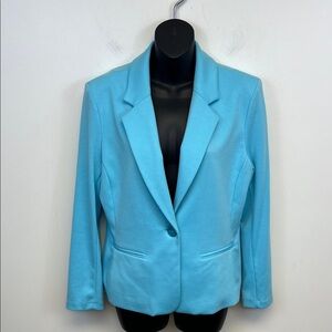 Notations Women's Blue Blazer Petite Large